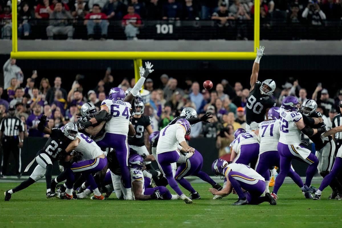 Vikings beat Raiders 30 in lowestscoring NFL game in…
