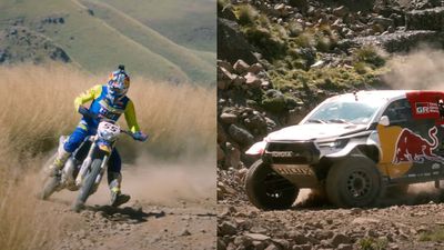 Who’ll Win In A Hill Climb Race – A Hilux Rally Car Or Sherco Enduro Bike?