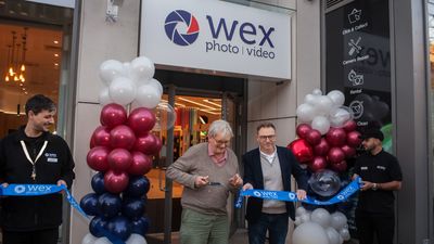 Martin Parr cuts the ribbon as Wex Photo Video opens its new flagship store