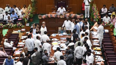 Chaos in Assembly as BJP resorts to day-long dharna demanding sacking of Zameer