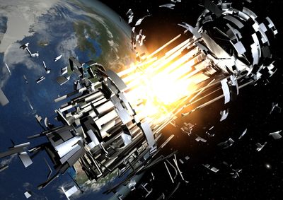 Performing evasive maneuvers increases satellites' collision risk down the road