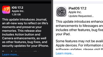 Apple Releases New iOS 17.2 and iPadOS 17.2 updates