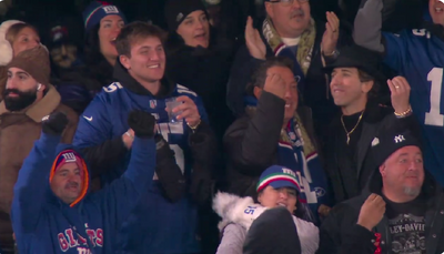 Tommy DeVito’s cheering section broke out in the most Italian celebration ever after his second half TD