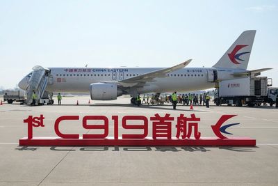 China's homegrown C919 aircraft arrives in Hong Kong in maiden flight outside the mainland