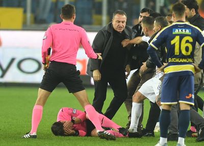 Domestic football in Turkey suspended after ‘shameful’ attack on referee