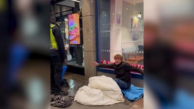 Homeless man felt like 'no one' after sleeping bag was soaked by McDonald's security guard