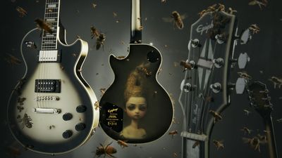 “Blending themes of pop culture with techniques of the old masters”: Epiphone quite literally tops off the Adam Jones Les Paul Custom Art Collection with Mark Ryden’s Queen Bee – the only guitar in the series to use front-facing artwork