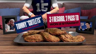 ESPN got fried for its awful chicken cutlets in Tommy DeVito MNF graphic