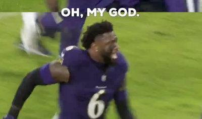 Mics caught just how floored Ravens LB Patrick Queen was over Tylan Wallace’s game-winning punt return TD