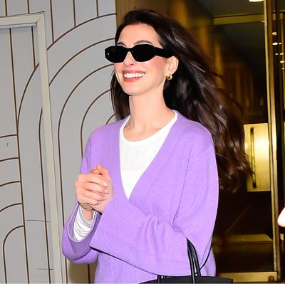 Anne Hathaway Co-Signs the Chunky Sneaker Comeback