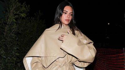 Kendall Jenner Goes Pantless in Just Pantyhose and a Trench