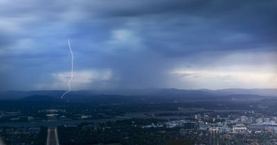 Canberra skies light up after summer scorcher