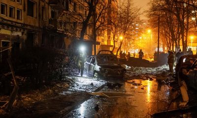 Debris from Russian missile attack injures more than 50 in Kyiv