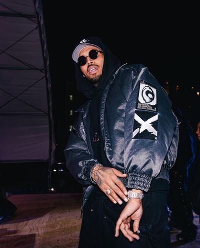 Chris Brown's Edgy and Confident Style Statement in Black Outfits