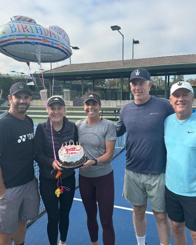 Tennis Star Tracy Austin's Birthday Celebration on the Court