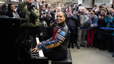 St Pancras State of Mind: Alicia Keys becomes the latest big-name musician to play the public piano at London station