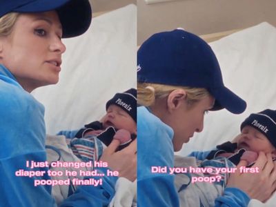Paris Hilton says she was joking about not changing son’s diaper for a month