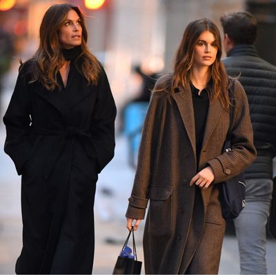 Kaia Gerber and Cindy Crawford Coordinate in Very Chic Winter Outerwear