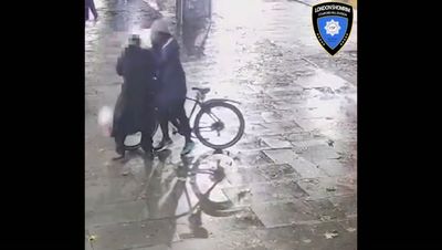 Shocking moment orthodox Jewish man punched in head by thug in north London