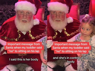 Santa Claus praises young girl who refused to sit in his lap