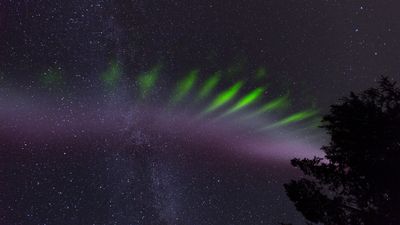 Aurora-like 'Steve' phenomenon and glowing 'picket fences' point to unknown exotic physics