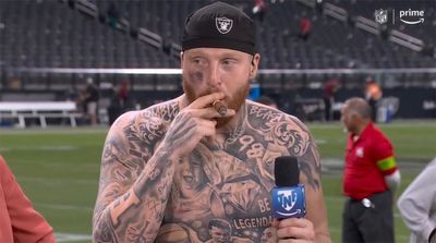 Maxx Crosby Smoked Celebratory Cigar on Postgame Set After Raiders’ Beatdown of Chargers