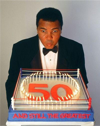 Celebrating Legend Muhammad Ali Surrounded by Glow of Candlelight