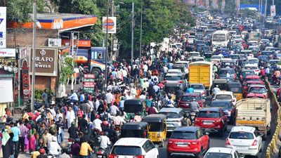Huge turnout for Praja Vani; traffic congestion at Panjagutta and surrounding junctions