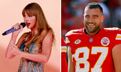 A new stunning Taylor Swift holiday lights display features a Travis Kelce cameo