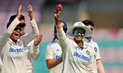 England collapse puts India on course for first women’s Test win in nine years