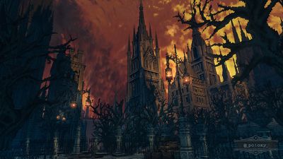 After two years, this Minecraft builder's ambitious project to build Bloodborne's Yharnam is finally "getting there"