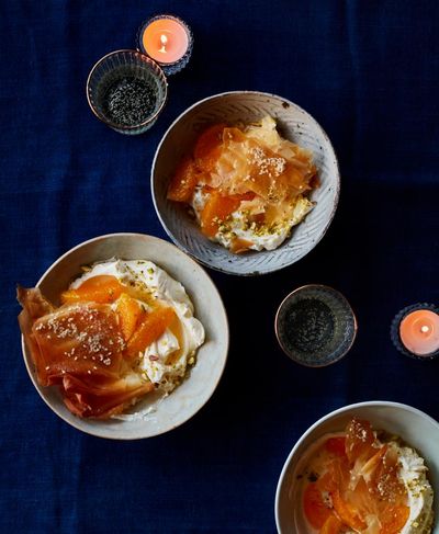 Benjamina Ebuehi’s recipe for clementine filo cheesecake pudding