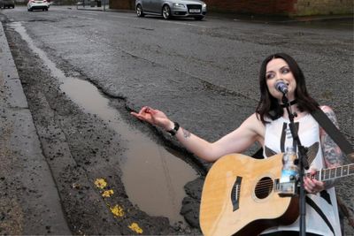 'The life of a pop star': Singer reports pot holes to Scottish council