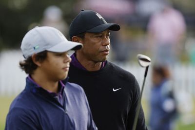 7 fantastic photos of Tiger and Charlie Woods golfing together at the 2023 PNC Championship