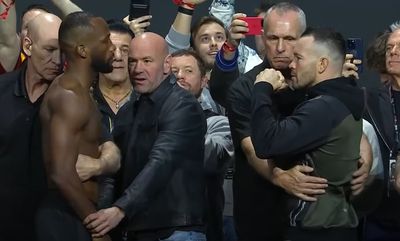 UFC 296 video: Dana White keeps Leon Edwards from getting close to Colby Covington in final faceoff