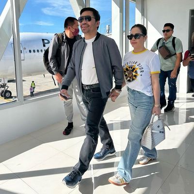 Pacquiao and Wife's Love Soars in Stylish Departure to Heights