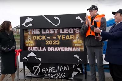 Suella Braverman awarded D*ck of the Year whilst launching a small boat