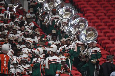 The Howard and Florida A&M marching bands wowed during Celebration Bowl halftime performances