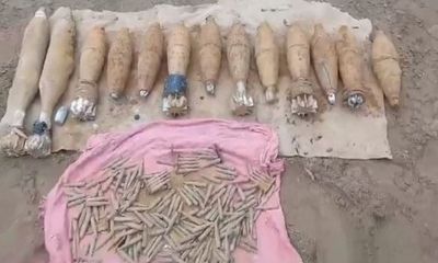 Jammu: Arms, ammunition recovered during road excavation in Akhnoor