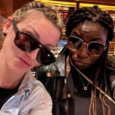 Katie Cassidy and Bola Ogun Share Fine Times, Rocking Sunglasses