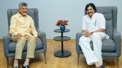 TDP chief Chandrababu Naidu meets JSP president Pawan Kalyan in Hyderabad