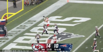 NFL Fans Crushed Travis Kelce After He Dropped an Easy TD Pass vs. Patriots