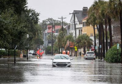 Storm drenches Florida and causes floods in South Carolina as it moves up East Coast