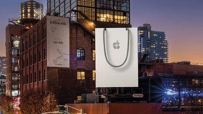 Apple's giant Christmas billboards demonstrate the power of its logo