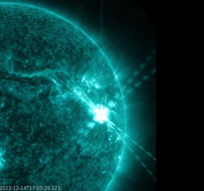 Nasa images show ‘amazing’ solar flare that caused radio interference on Earth