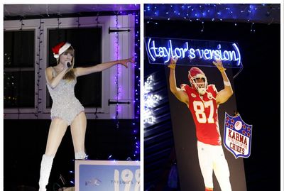 10 photos of the incredible Taylor Swift and Travis Kelce holiday lights display at an Illinois house