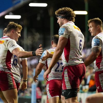 Harlequins suffer hefty defeat; Exeter triumphs; Leicester battles to victory