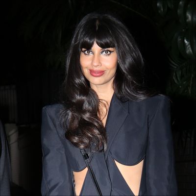 Jameela Jamil Wore a Bold Pantsuit With Expertly Placed Cutouts