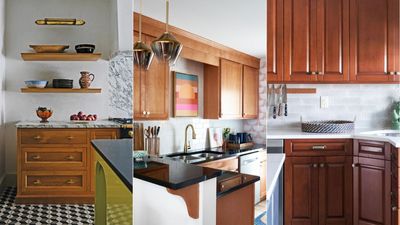 This interior designer has the easiest ways to refresh dated, '90s wooden kitchen cabinets – without actually changing them