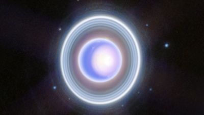 The rings of Uranus look positively festive in epic James Webb Space Telescope holiday photo